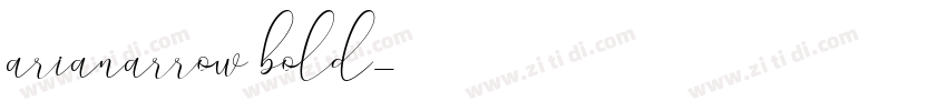 arianarrow bold字体转换